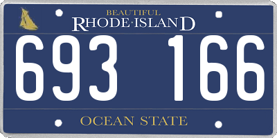 RI license plate 693166