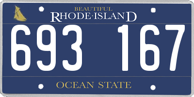 RI license plate 693167
