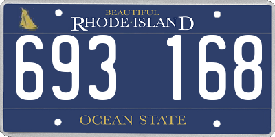 RI license plate 693168