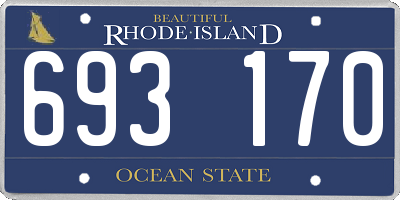 RI license plate 693170