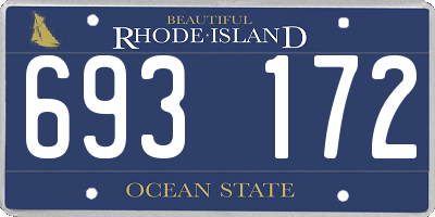 RI license plate 693172