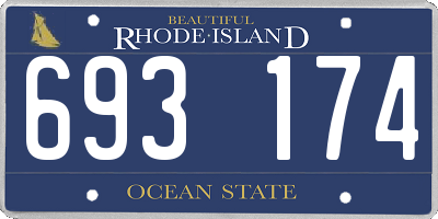RI license plate 693174