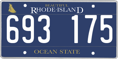 RI license plate 693175