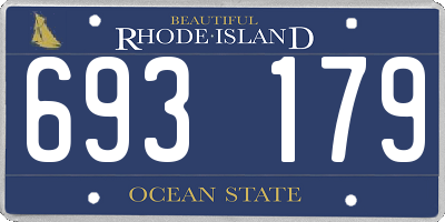RI license plate 693179