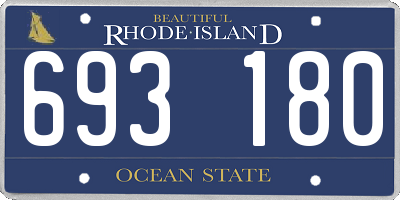 RI license plate 693180