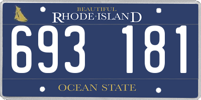 RI license plate 693181