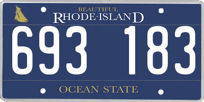 RI license plate 693183
