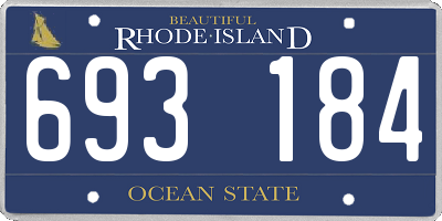 RI license plate 693184