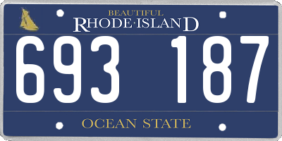 RI license plate 693187