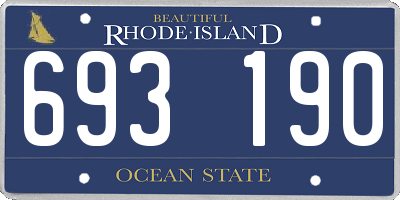RI license plate 693190