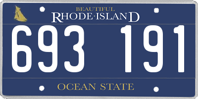 RI license plate 693191