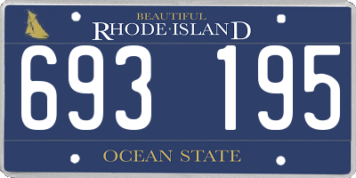 RI license plate 693195
