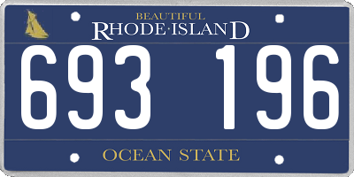 RI license plate 693196