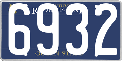 RI license plate 6932