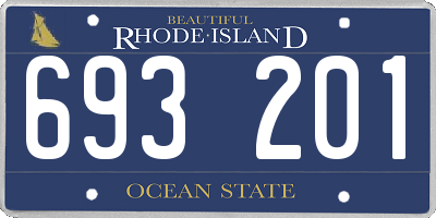 RI license plate 693201
