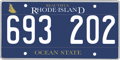 RI license plate 693202
