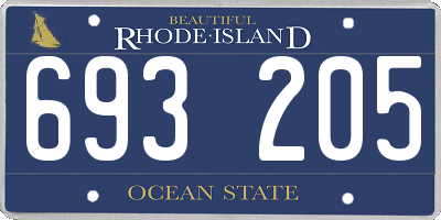 RI license plate 693205