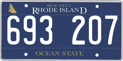 RI license plate 693207