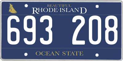 RI license plate 693208