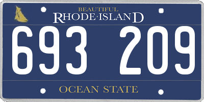 RI license plate 693209