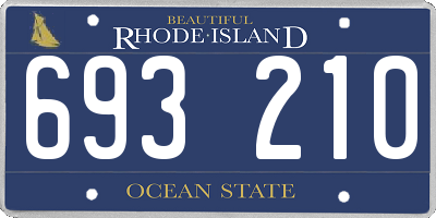 RI license plate 693210