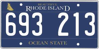 RI license plate 693213