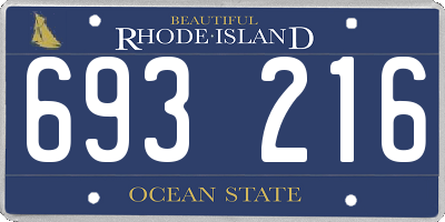 RI license plate 693216