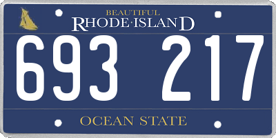 RI license plate 693217
