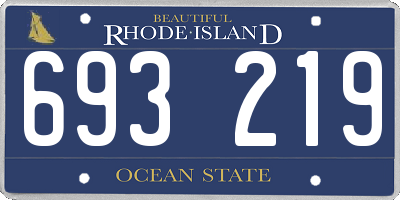 RI license plate 693219