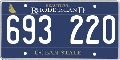 RI license plate 693220