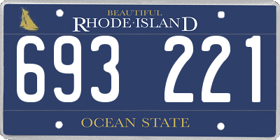 RI license plate 693221