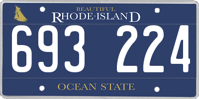 RI license plate 693224