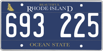 RI license plate 693225
