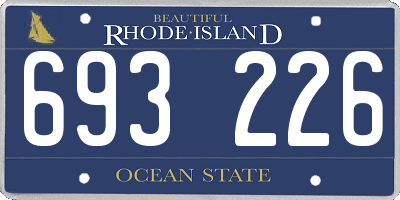 RI license plate 693226