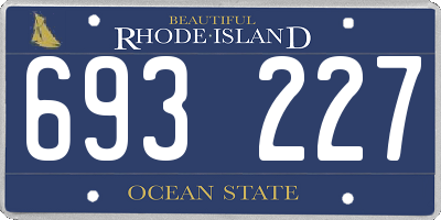 RI license plate 693227