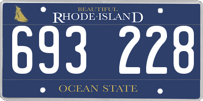 RI license plate 693228