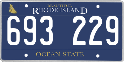 RI license plate 693229