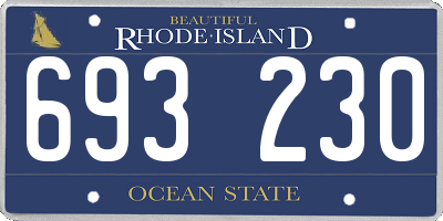 RI license plate 693230