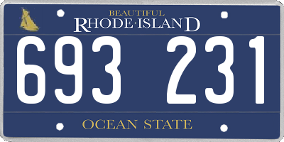 RI license plate 693231