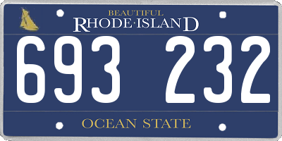RI license plate 693232
