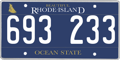 RI license plate 693233