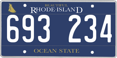 RI license plate 693234