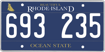 RI license plate 693235