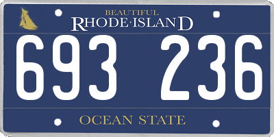 RI license plate 693236