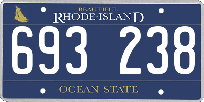 RI license plate 693238