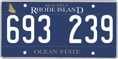 RI license plate 693239