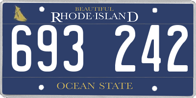 RI license plate 693242
