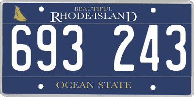 RI license plate 693243