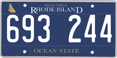 RI license plate 693244