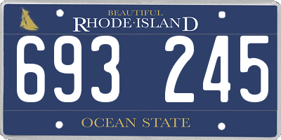 RI license plate 693245